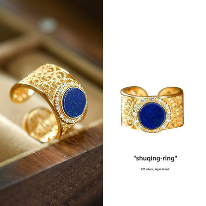 Shuqing Lapis Lazuli Silver Ring