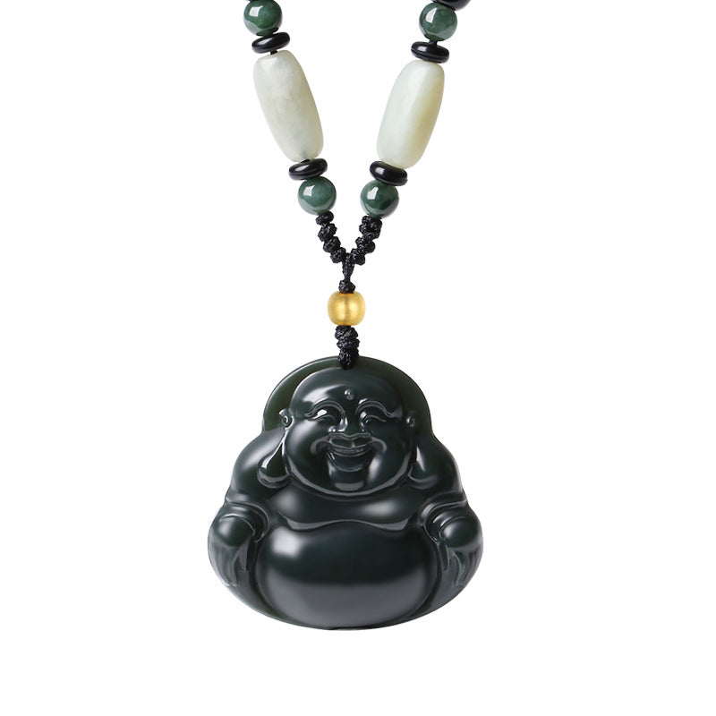 Prosperity Jade Buddha Necklace