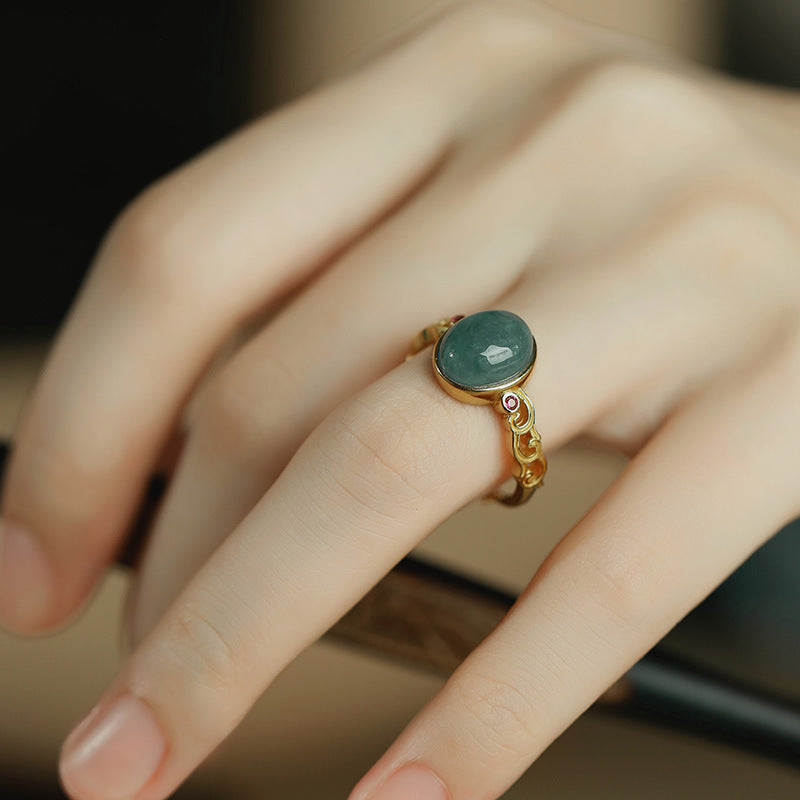 Emerald Lace Gold-Plated Ring