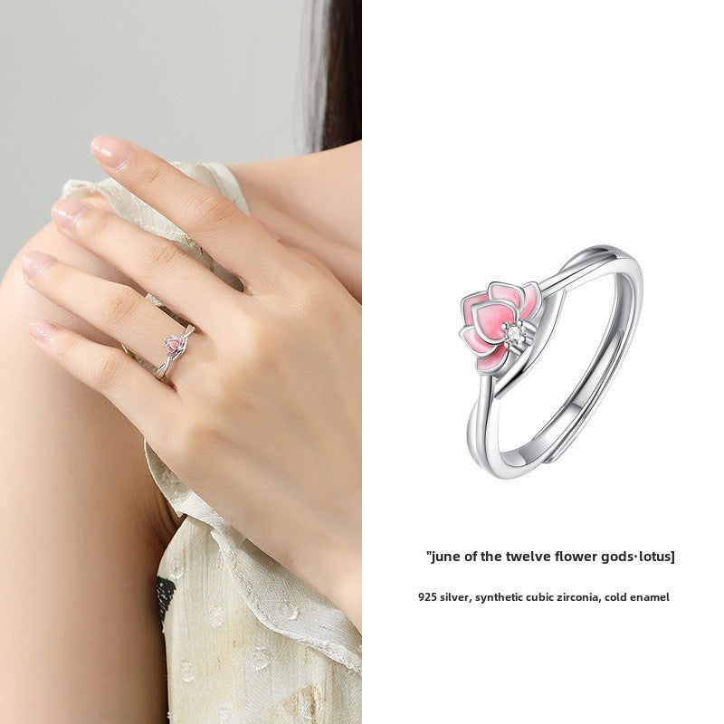 Floral Elegance Sterling Silver Ring