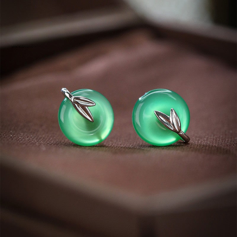 Harmony Green Chalcedony Earrings