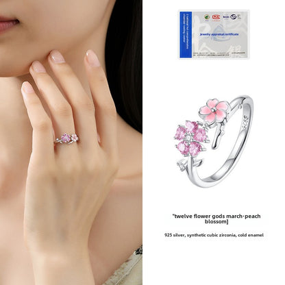 Floral Elegance Sterling Silver Ring