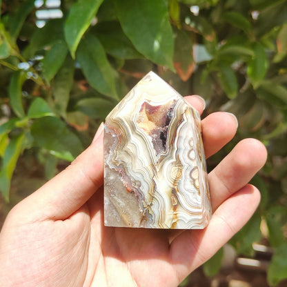 Mexican Agate Gemstone Column