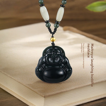 Prosperity Jade Buddha Necklace