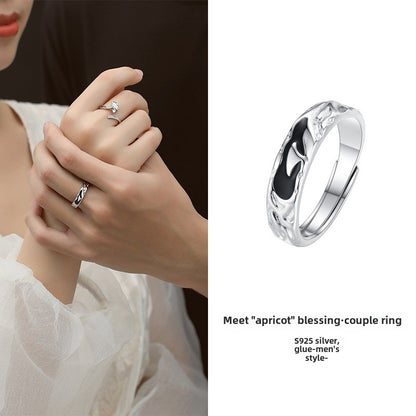 Ginkgo Love Silver Couple Rings