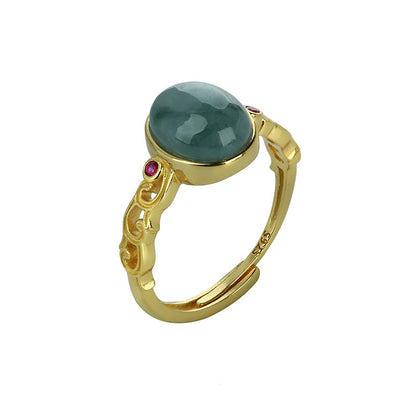 Emerald Lace Gold-Plated Ring