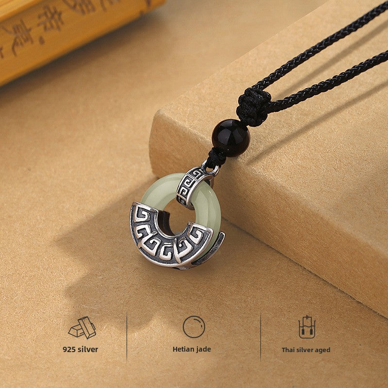 Hetian Jade Safety Necklace