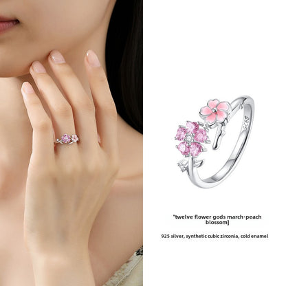 Floral Elegance Sterling Silver Ring