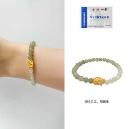 Hetian Jade Prosperity Bracelet