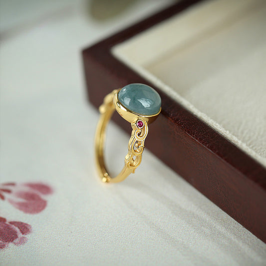 Emerald Lace Gold-Plated Ring