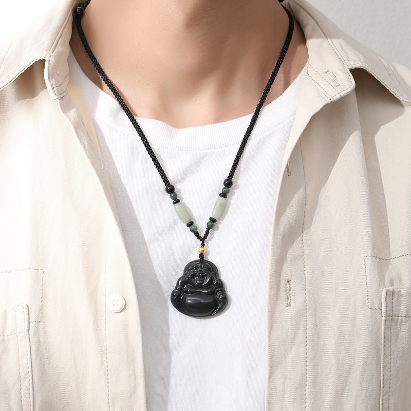 Prosperity Jade Buddha Necklace