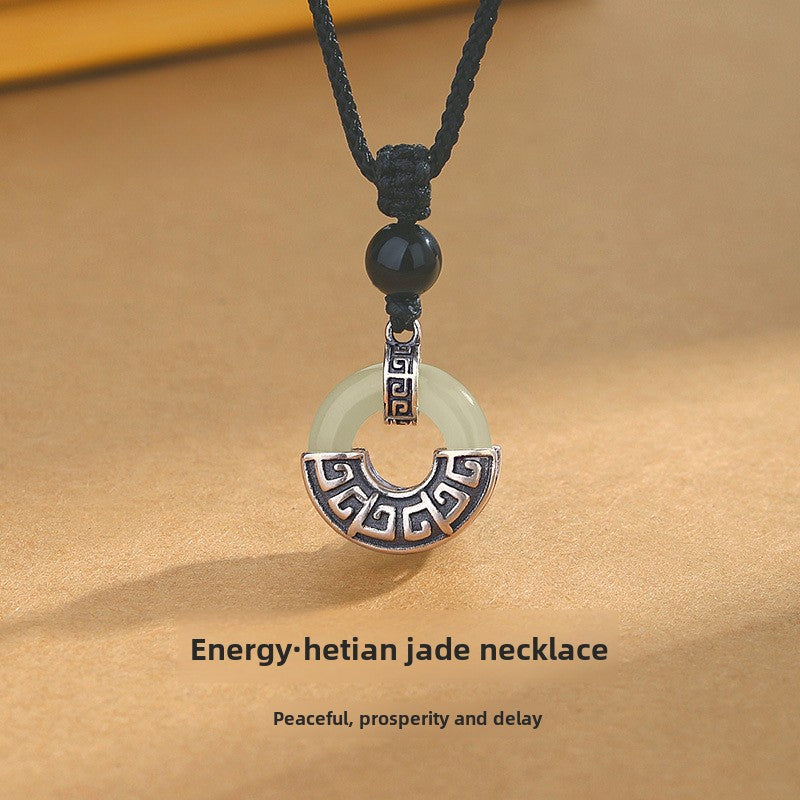 Hetian Jade Safety Necklace