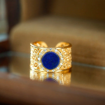 Shuqing Lapis Lazuli Silver Ring